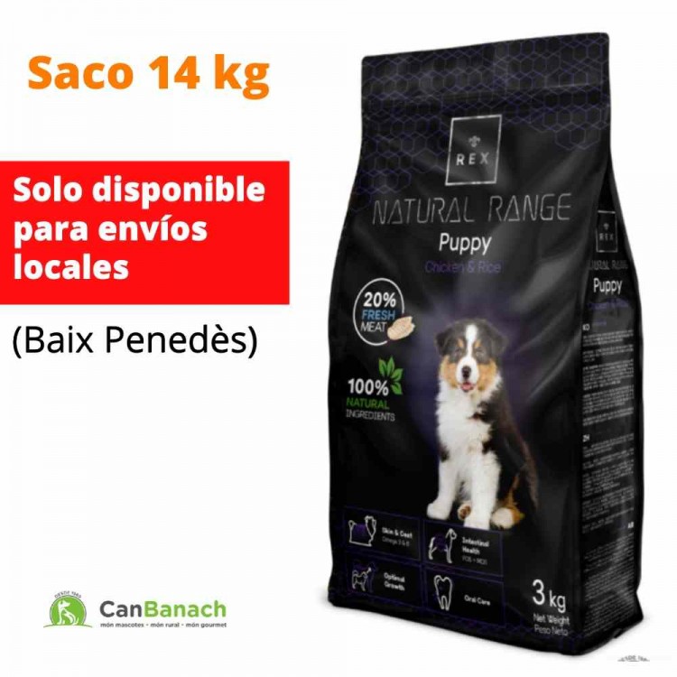 REX DOG NATURAL RANGE CACHORROS SACO DE 14 KILOS REX DOG NATURAL RANGE CACHORROS SACO DE 14 KILOS