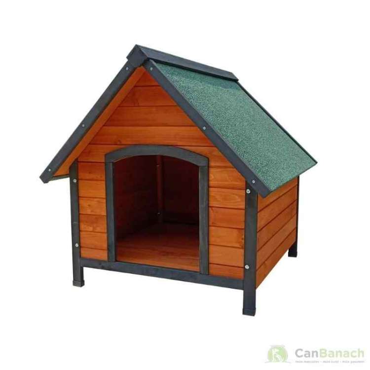 Caseta de madera para perros mediana Genil 78 x 88 x 8 cm Caseta de madera para perros mediana Genil 78 x 88 x 8 cm