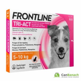 FRONTLINE TRI-ACT DOG 5-10 KG CAJA 3 PIPETAS