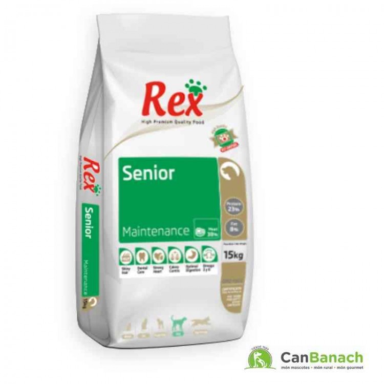 Rex Dog Premium Senior/Light saco de 15 Kilos Rex Dog Premium Senior/Light saco de 15 Kilos