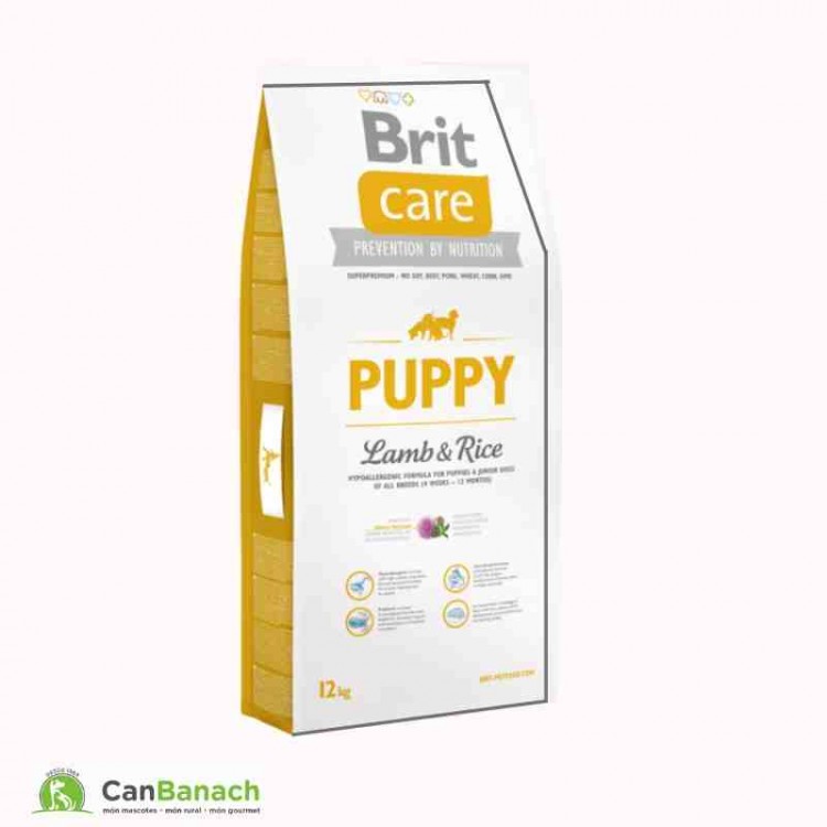 Brit care dog puppy con cordero y arroz saco 12 kg