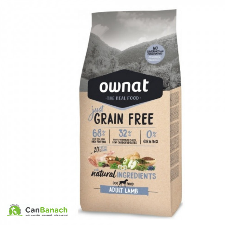 Ownat dog Just Grain Free Adult Lamb saco de 14 Kg Ownat dog Just Grain Free Adult Lamb saco de 14 Kg