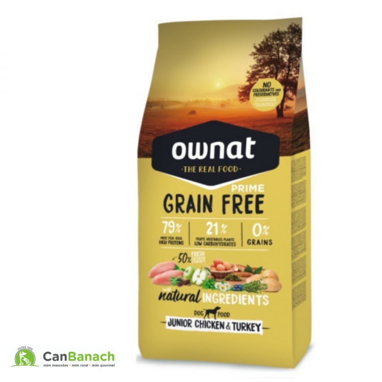 Ownat Dog Prime Grain Free Junior Chicken & Turkey Saco 14 Kilos Ownat Dog Prime Grain Free Junior Chicken & Turkey Saco 14 Kilos