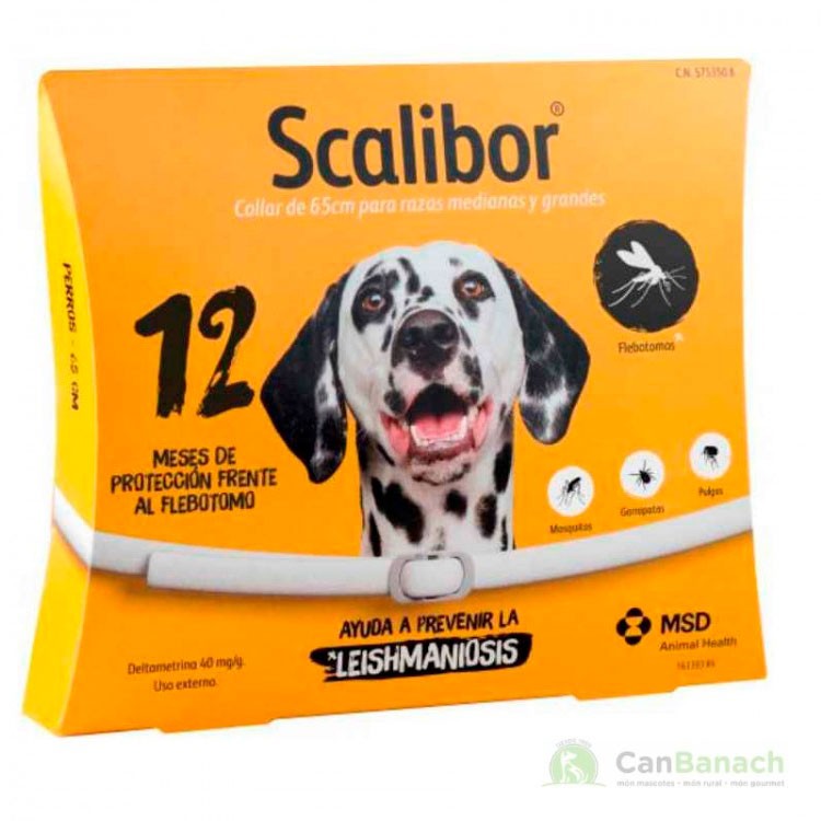 Collar Scalibor 65 CM Antiparasitario para Perros 12 meses Collar Scalibor 65 CM Antiparasitario para Perros 12 meses