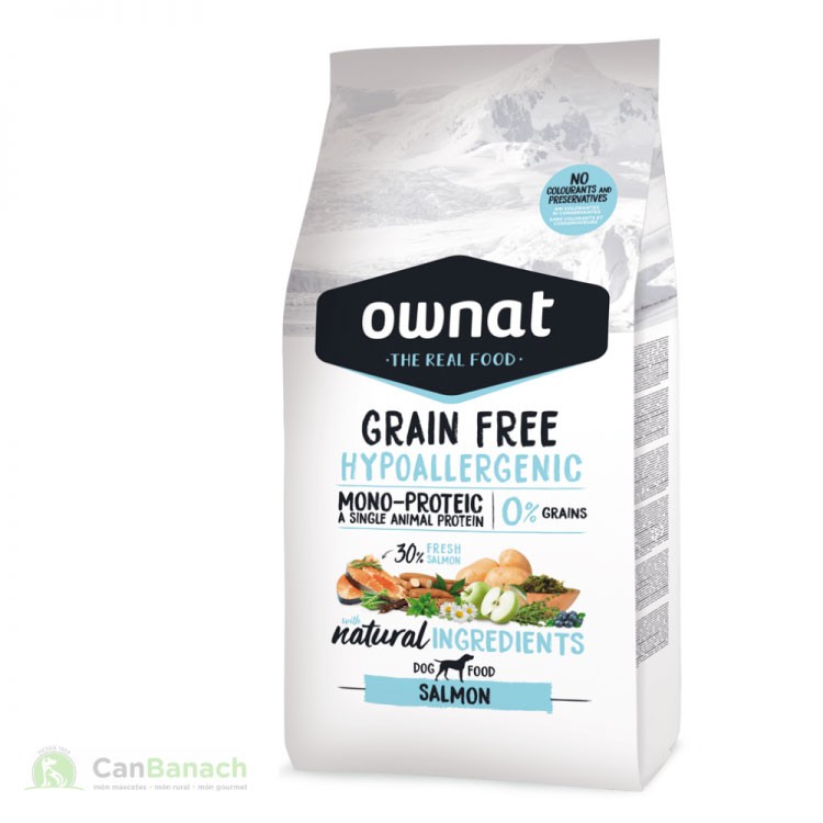 Ownat Grain Free Hypoallergenic Salmón saco 14 kg Ownat Grain Free Hypoallergenic Salmón saco 14 kg