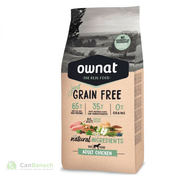 OWNAT dog just grain free adult chicken saco de 14 kg OWNAT dog just grain free adult chicken saco de 14 kg