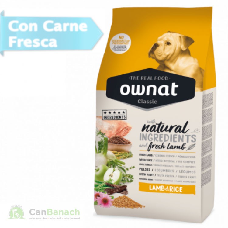 Ownat Dog Classic Lamb&Rice saco 20 kg - Pienso para perros adultos con Cordero y Arroz Ownat Dog Classic Lamb&Rice saco 20 kg - Pienso para perros adultos con Cordero y Arroz