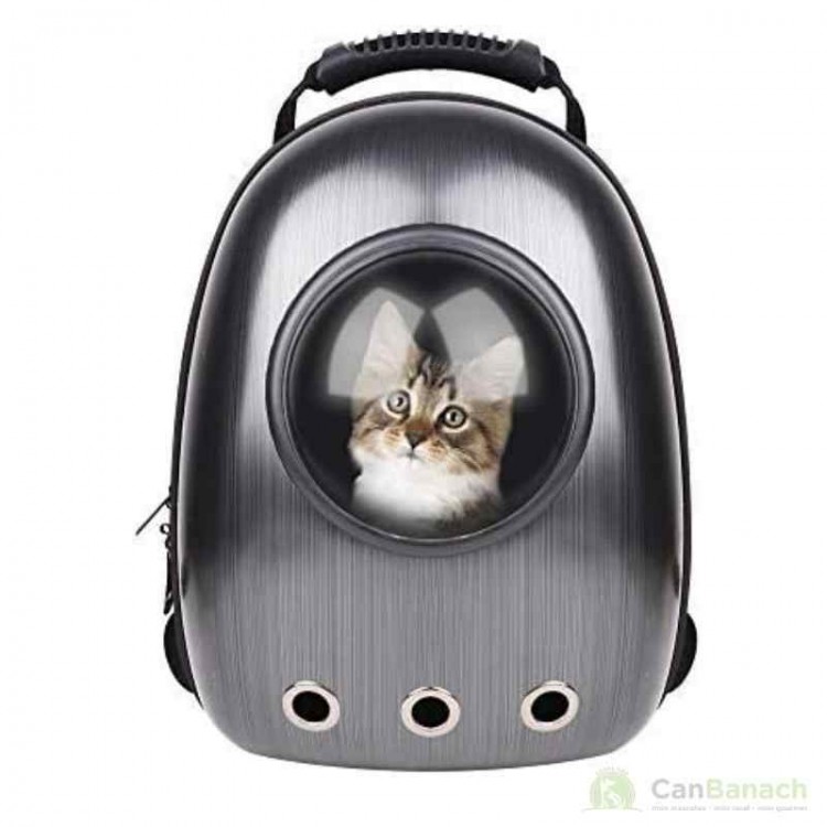 Mochila gris antrancita negro con visor 30 x 42 x 25 cm Mochila gris antrancita negro con visor 30 x 42 x 25 cm