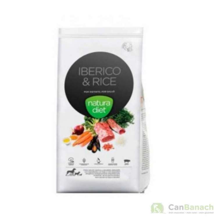 Natura Diet Iberico & Rice saco 12 Kilos Natura Diet Iberico & Rice saco 12 Kilos