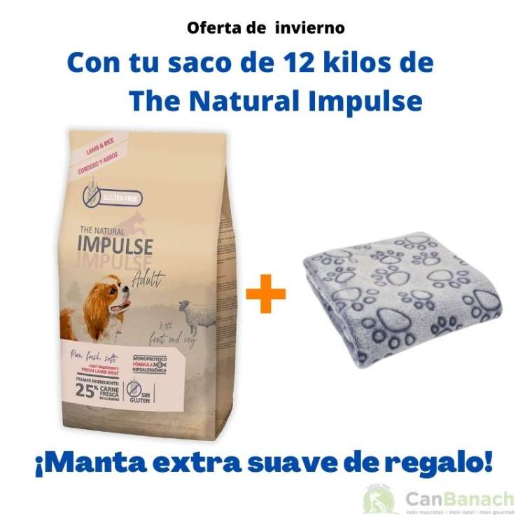 The Natural Impulse Dog Lamb 12 Kilos + Manta de Regalo The Natural Impulse Dog Lamb 12 Kilos + Manta de Regalo