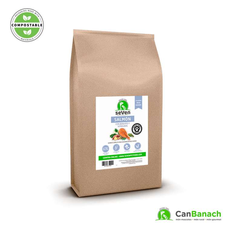 seVen Perro Cachorro raza grande - Grain Free de Salmón con Boniato y verduras 12 Kg seVen Perro Cachorro raza grande - Grain Free de Salmón con Boniato y verduras 12 Kg