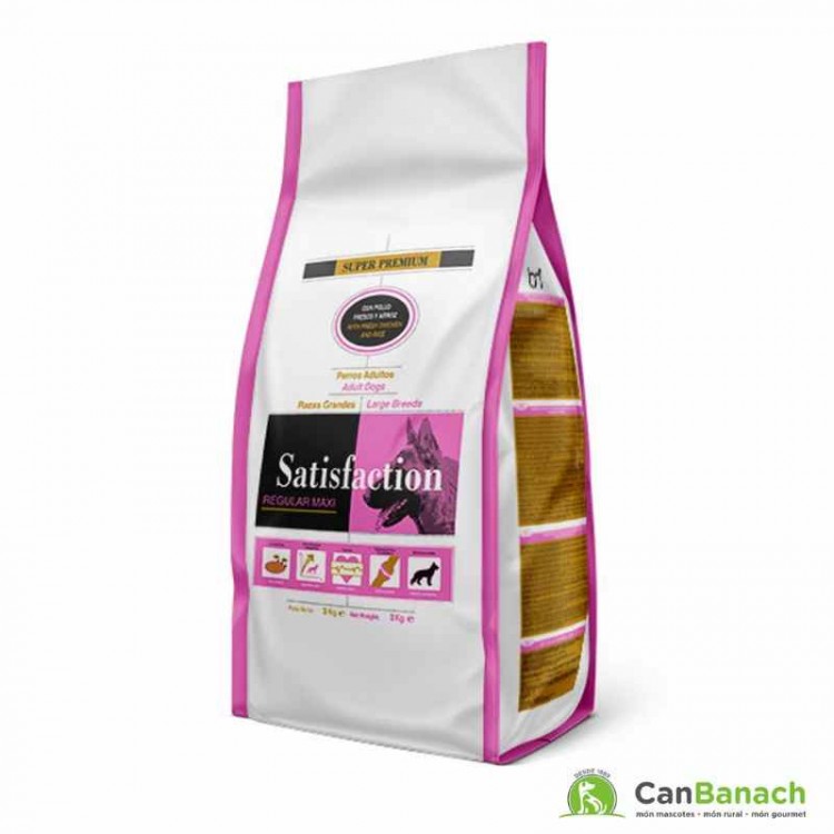Satisfaction Regular Maxi saco de 15 kilos - Alimento para perros adultos razas Grandes Satisfaction Regular Maxi saco de 15 kilos - Alimento para perros adultos razas Grandes