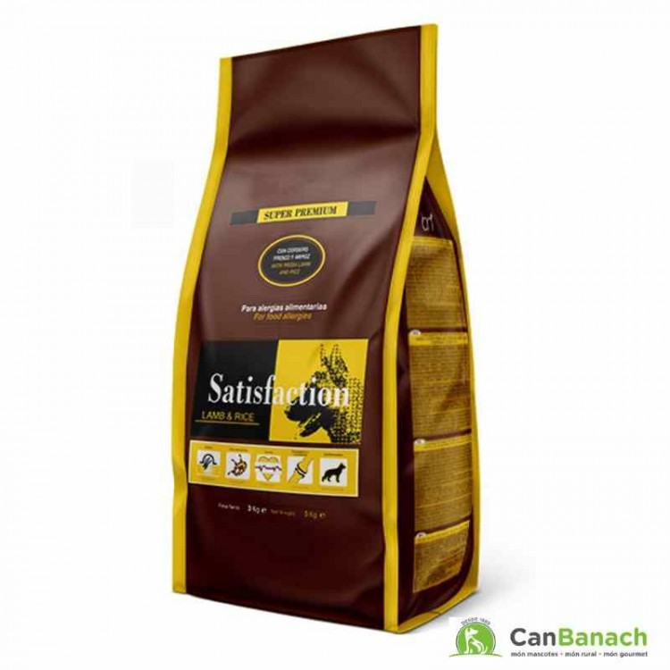 Satisfaction Lamb & Rice - Cordero y Arroz - 15 Kg. Pienso para perros para prevenir problemas de alergias Satisfaction Lamb & Rice - Cordero y Arroz - 15 Kg. Pienso para perros para prevenir problemas de alergias