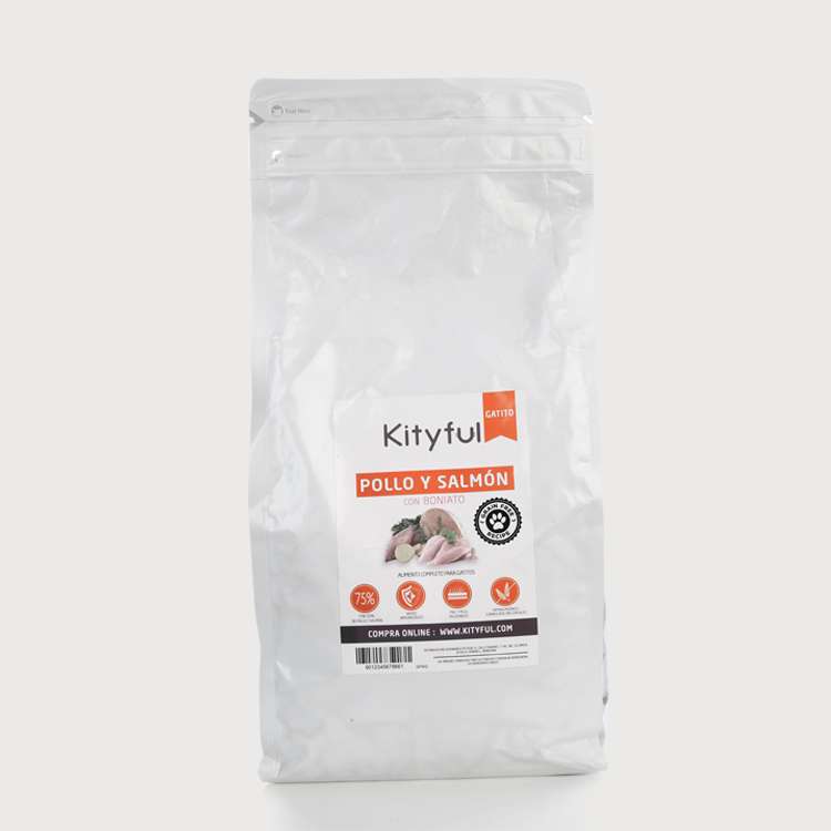 Kityful cat grain free gatito pollo salmón y boniato 2 KG Kityful cat grain free gatito pollo salmón y boniato 2 KG